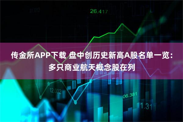 传金所APP下载 盘中创历史新高A股名单一览：多只商业航天概念股在列