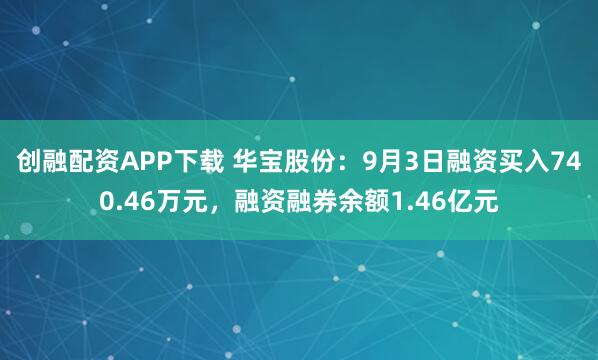 创融配资APP下载 华宝股份：9月3日融资买入740.46万元，融资融券余额1.46亿元